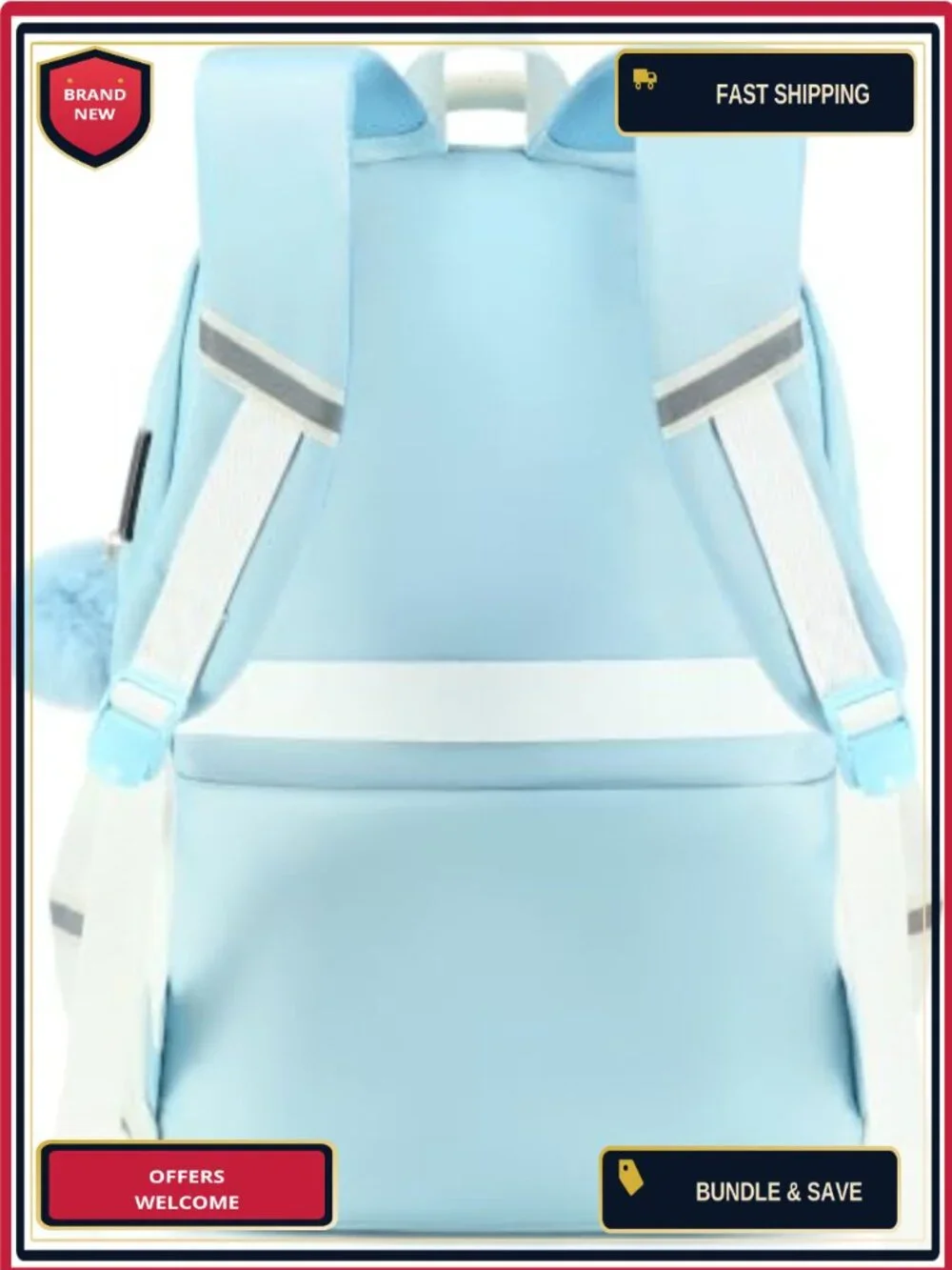 Waterproof Girls Backpack with Lunch Box USB Charging Port School Bookbag Teens